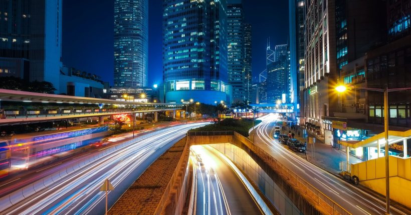 Citylights bei Nacht