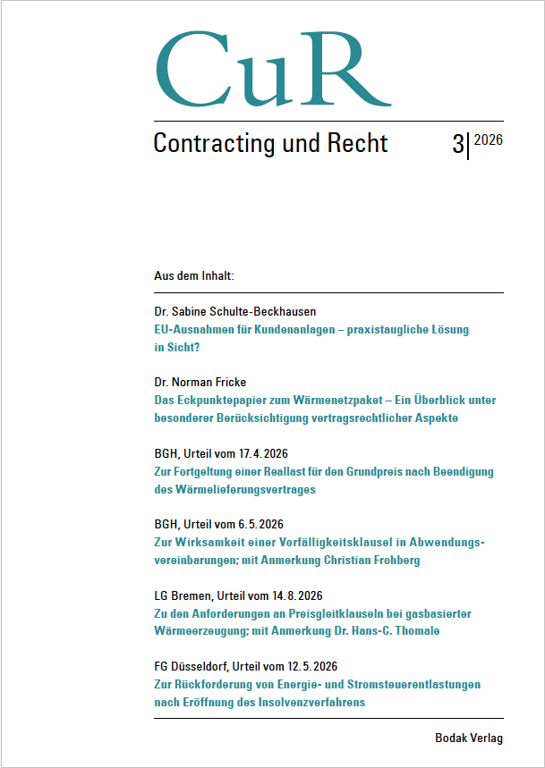 Inhaltsverzeichnis CuR 3/2026